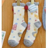 Gukoo/果壳中筒袜女冬季珊瑚绒地板袜保暖新款可爱袜子
