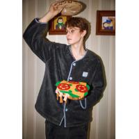 【鲨鱼猫系列】睡衣男士秋冬加厚高级感可外穿学生青少年家居套装