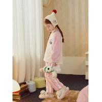 【超值捡漏】儿童睡衣秋冬季珊瑚绒女童厚款保暖外穿小狗居家套装