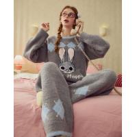 【半边绒高弹睡衣】疯狂动物城冬季睡衣女厚款雪尼尔外穿套装