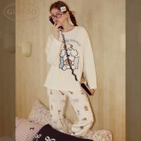 【Gukoo果壳】miiiiichan系列春季新款长袖家居服套装全棉印花卡通