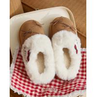 【mikko系列】雪地靴女冬季加绒EVA厚底时尚外穿毛毛拖鞋