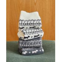 【费尔岛系列】袜子女秋冬款中筒袜加厚加绒保暖毛绒月子袜睡眠袜