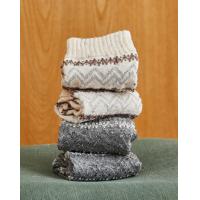 【费尔岛系列】含绵羊毛袜子女秋冬款中筒袜加厚保暖韩系百搭袜子