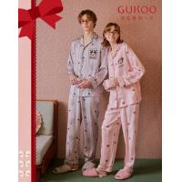 【轻红品系列】米奇情侣睡衣春秋女款本命红高级感男女家居服套装